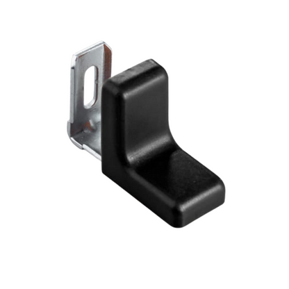 Kovový nábytkový úhel s plastovým krytem - černý – Furnica