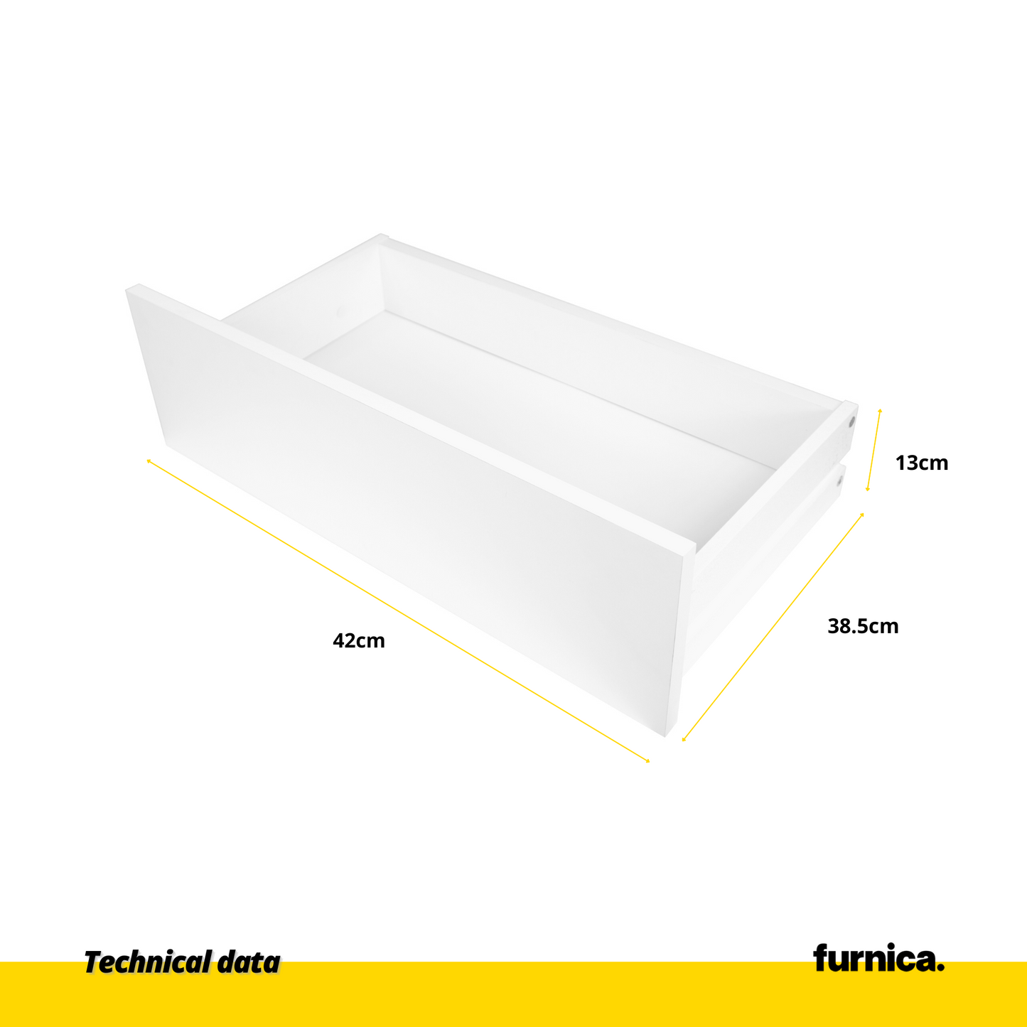 INGRID - Skandinávská komoda se 6 šuplíky - bílý mat / Wotan dub H75cm W100cm D45cm