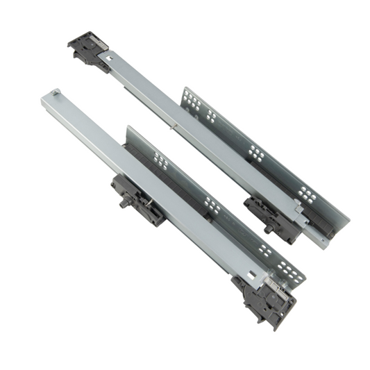 Push-to-Open skryté podložné výsuvy zásuvky, plné vysunutí - 400 mm