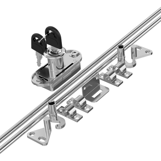 Otočný zámkový prut 19x22mm, 2 pruty L-1000mm, niklový (2) – Furnica