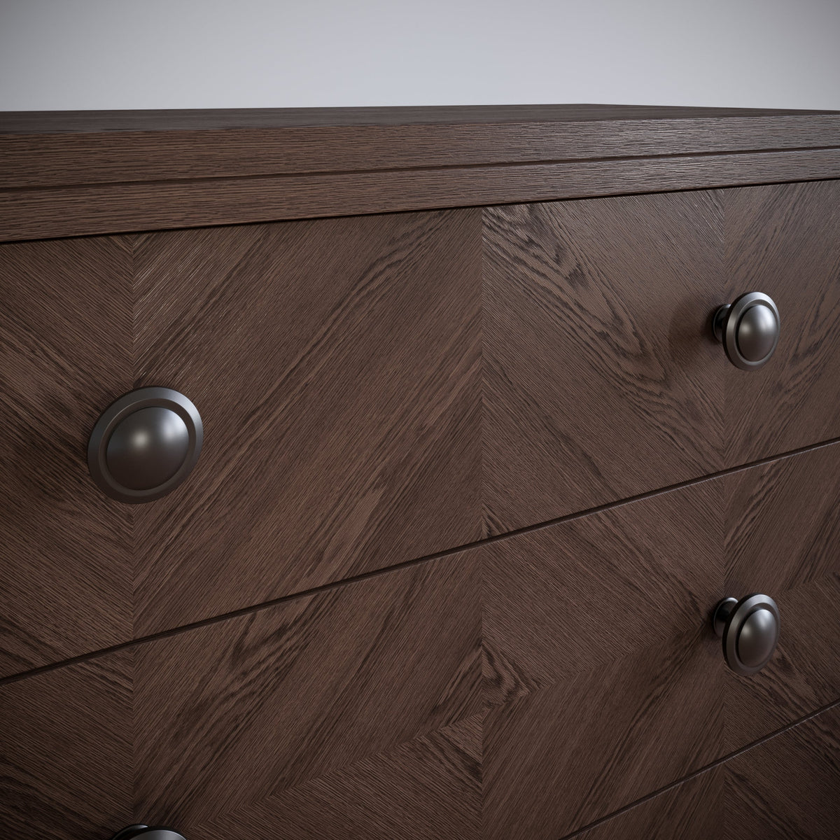 Kulatá madlovka na skříňku - černá matná (4) – Furnica