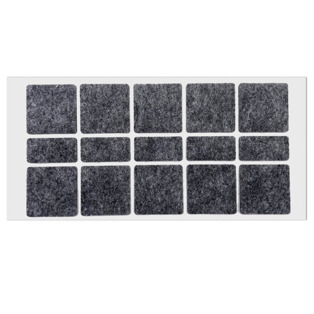 Samolepící filcová podložka 40x40mm/20x40mm šedá – Furnica