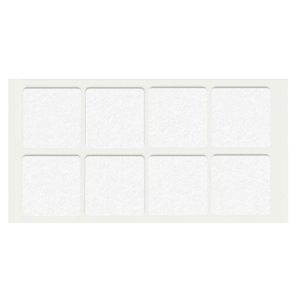 Samolepící filcová podložka 50x50mm bílá – Furnica