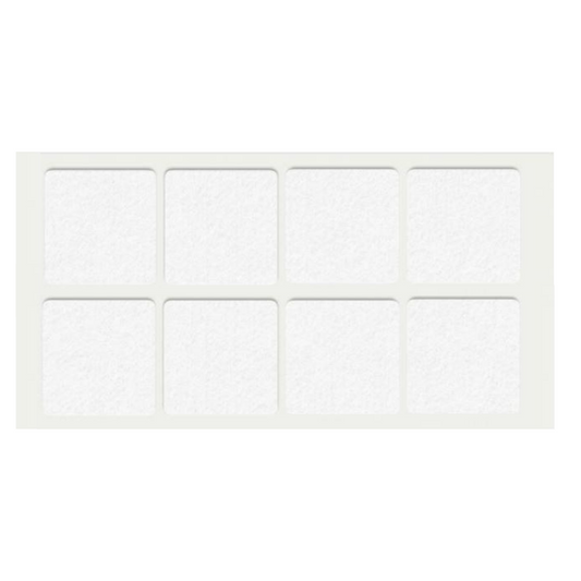 Samolepící filcová podložka 50x50mm bílá – Furnica
