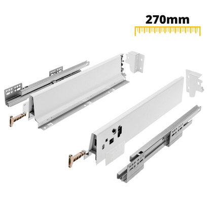 Sada systému zavírání zásuvek s tlumením, NÍZKÝ, V: 68 mm, Bílá (5) – Furnica