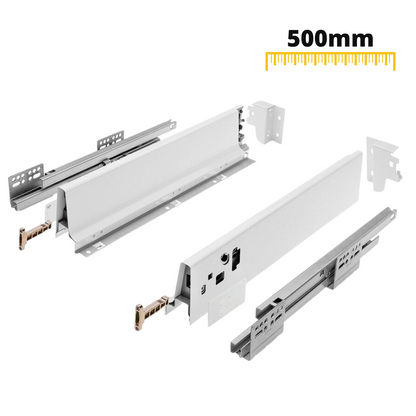 Sada systému zavírání zásuvek s tlumením, NÍZKÝ, V: 68 mm, Bílá (10) – Furnica
