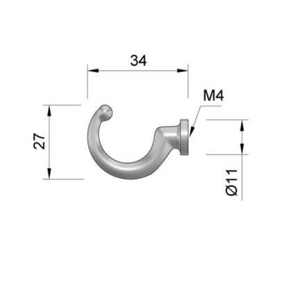Jednoduchý háček na zavěšení - satén (2) – Furnica