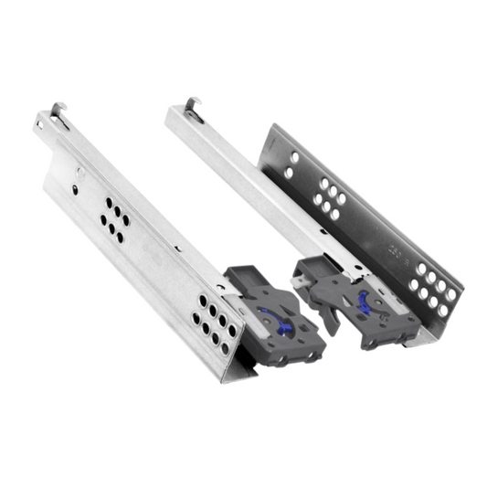 Skryté zavírání zásuvkových lišt s tlumením, 3/4 výsuv - 250 mm