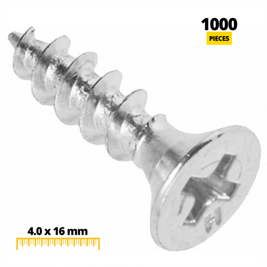 Dřevěné šrouby PH2 4,0x16 mm bílý zinek (1000 ks) (2) – Furnica