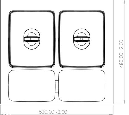Odpadkový koš na tříděný odpad do zásuvky - 2x15 l - skříňka 60 cm - antracit (2)