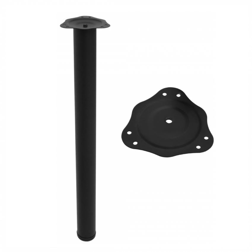 Nastavitelná noha nábytku 710 mm - černá – Furnica