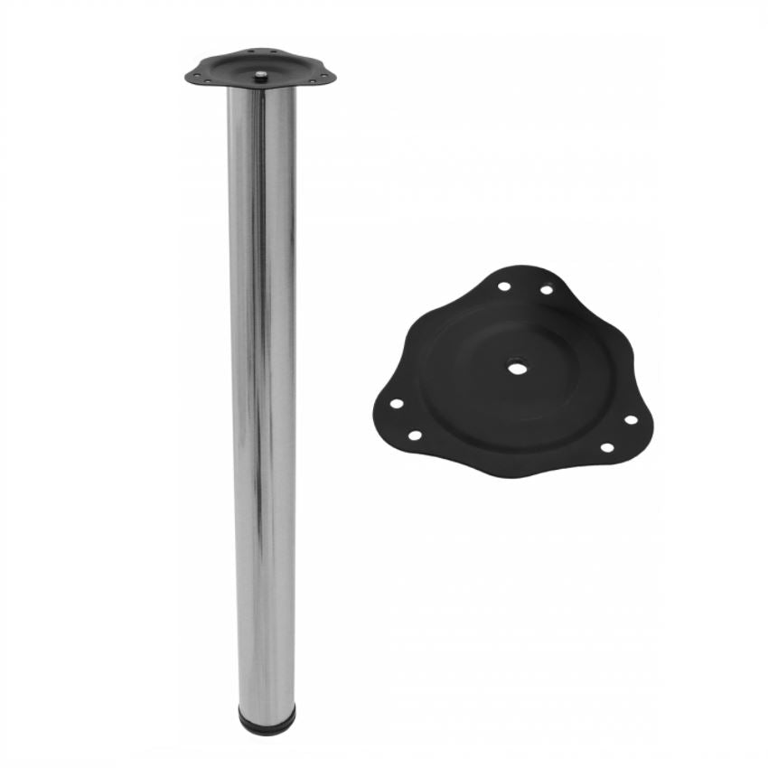 Nastavitelná noha nábytku 710 mm - kartáčovaný nikl – Furnica