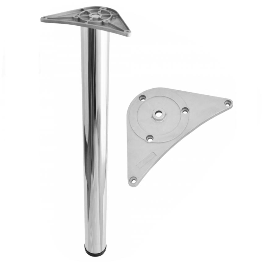 Nastavitelná noha nábytku 710 mm - montážní deska ZnAl - chrom – Furnica