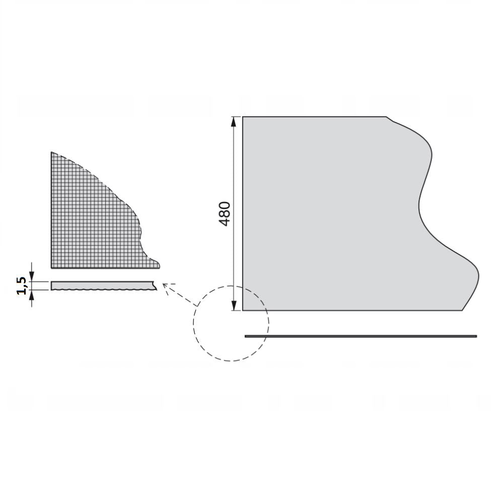 Anti-Slip Mat for Drawers - White - Chequered Pattern - 1RM Furnica 