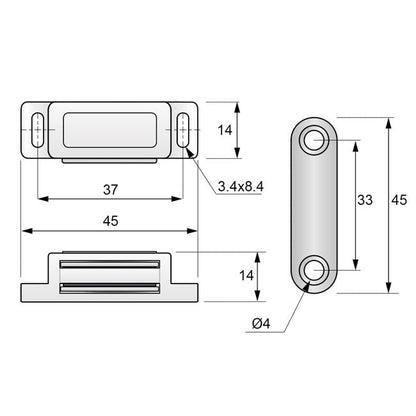 Černý magnetický záchyt dveří (2) – Furnica