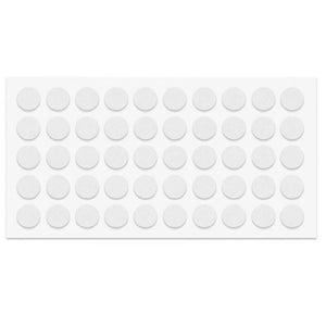 Nárazník na dveře skříně - samolepící - 10 mm bílý - 50 kusů