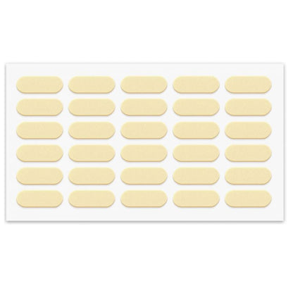 Nárazník na dveře skříně - samolepící - 8x22mm - béžový - 30 kusů – Furnica