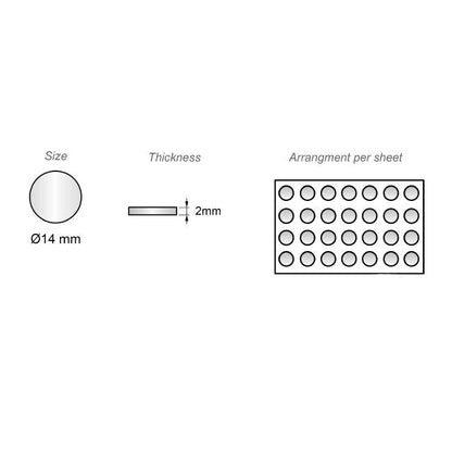 Nárazník na dveře skříně - samolepící - 8x22mm bílý - 30 kusů (6) – Furnica