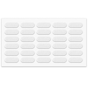 Nárazník na dveře skříně - samolepící - 8x22mm bílý - 30 kusů