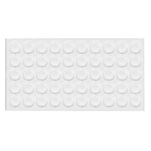Nárazník na dveře skříně - samolepící silikon 10x2mm - 50 kusů