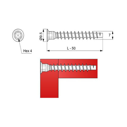 Potvrzovací šrouby - 7,0x50 mm (1000 ks) (3) – Furnica