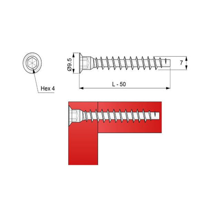 Potvrzovací šrouby - 7,0x50 mm (100 ks) (2) – Furnica