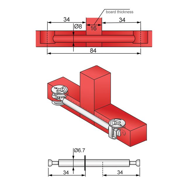 Dvojstranný kamerový čep 34+34 mm (3) – Furnica