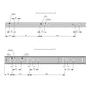 Výsuvné lišty s kuličkovými ložisky 300 mm - H27 (pravá a levá strana)
