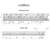 Výsuvné lišty s kuličkovými ložisky 300 mm - H45 (pravá a levá strana)