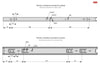 Výsuvné lišty s kuličkovými ložisky 450 mm - H35 (pravá a levá strana)