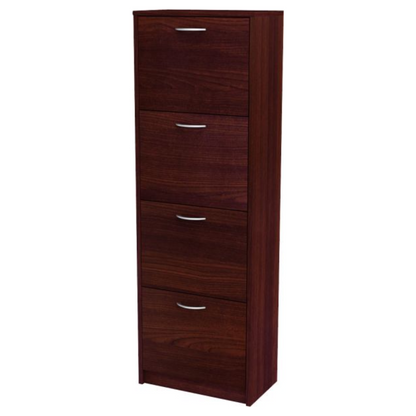 JULIA - Botník na boty - 4 patra úložného prostoru - Wenge - V152cm Š50cm H28cm