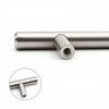 T-Bar nábytková madlo 128 mm (celková délka 200 mm) ﻿štětovaná ocel/nikl