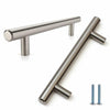 T-Bar nábytková madlo 128 mm (celková délka 200 mm) ﻿štětovaná ocel/nikl