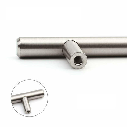 T-Bar nábytková madlo 160 mm (celková délka 250 mm) ﻿štětovaná ocel/nikl (3) – Furnica