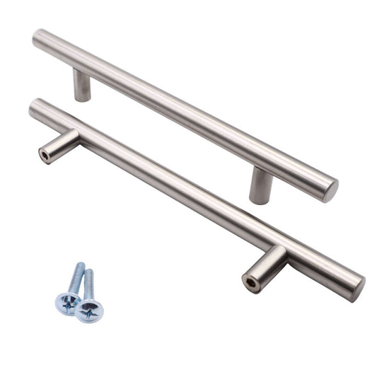 Pull handle brushed steel - 600mm Furnica 384mm (600mm Total Lenght) 