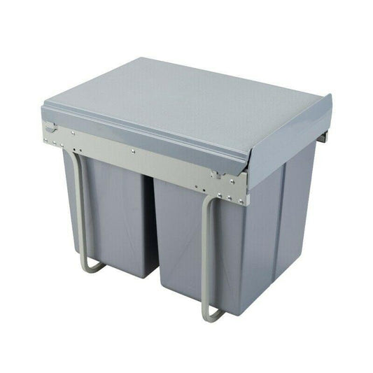 Pull-Out Kitchen Waste Bin - 2x20L - 400mm Cabinet Furnica 