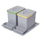 Recyklační koše do kuchyně - 60 cm - 2 kbelíky (2x15L)