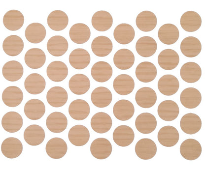 Screw cover caps Self-Adhesive - Corrugated Oak 14mm Furnica 