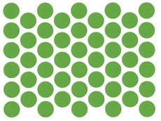 Samolepící krytky na šrouby - zelené, 14 mm