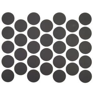 Samolepící krytky na šrouby - matně černé 18 mm