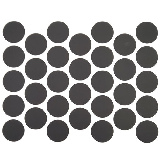 Screw cover caps Self-Adhesive - Matt Black 18mm Furnica 
