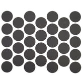 Samolepící krytky na šrouby - matně černé 18 mm