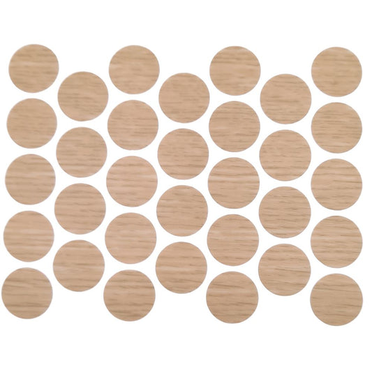 Screw cover caps Self-Adhesive - Natural Oak 18mm Furnica 