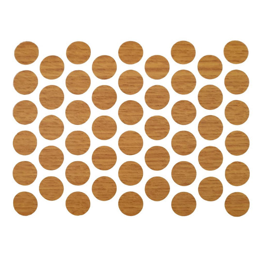 Screw cover caps Self-Adhesive - Oak 14mm Furnica 