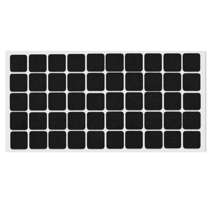 Samolepící filcová podložka 20x20mm černá – Furnica
