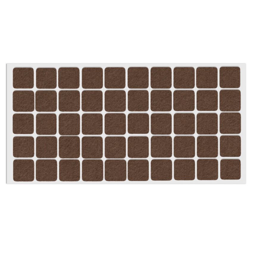 Samolepící filcová podložka 20x20mm hnědá – Furnica
