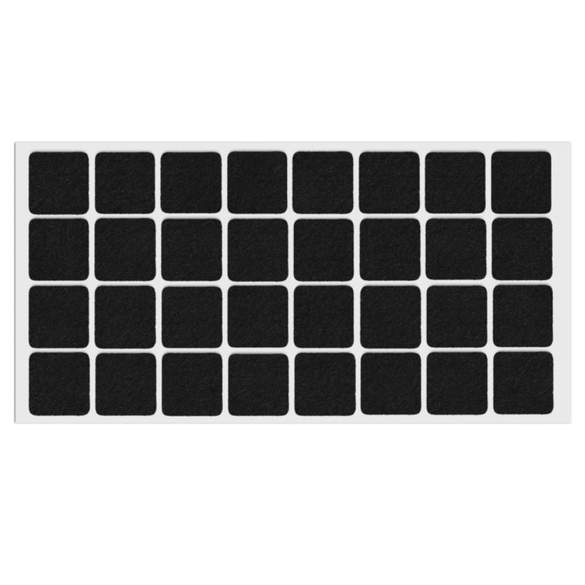 Samolepící filcová podložka 25x25mm - černá – Furnica