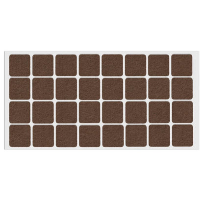 Samolepící filcová podložka 25x25mm - hnědá – Furnica