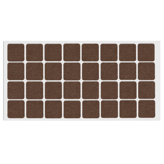 Samolepící filcová podložka 25x25mm - hnědá – Furnica