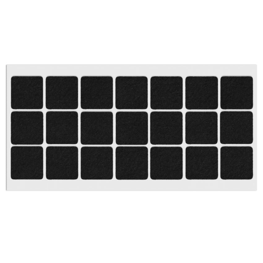 Samolepící filcová podložka 30x30mm černá – Furnica